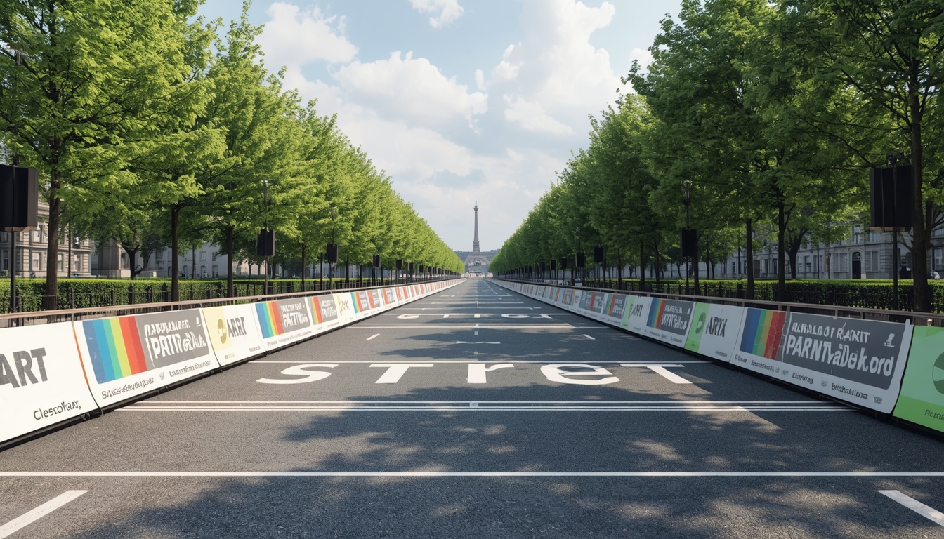 Zoevivflora event setup at a London park cycling start line